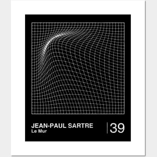 Jean-Paul Sartre / Minimalist Graphic Design Fan Artwork Posters and Art